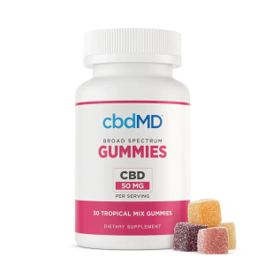 CBDMD Broad Spectrum Tropical Mix CBD Gummies - 30 Count