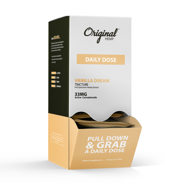 Vanilla Dream original hemp 33 mg tincture box