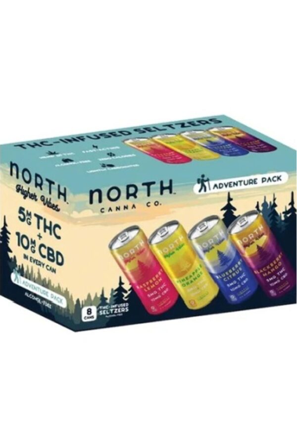 North Canna Co 5mg THC Adventure Pack 8pk Cans